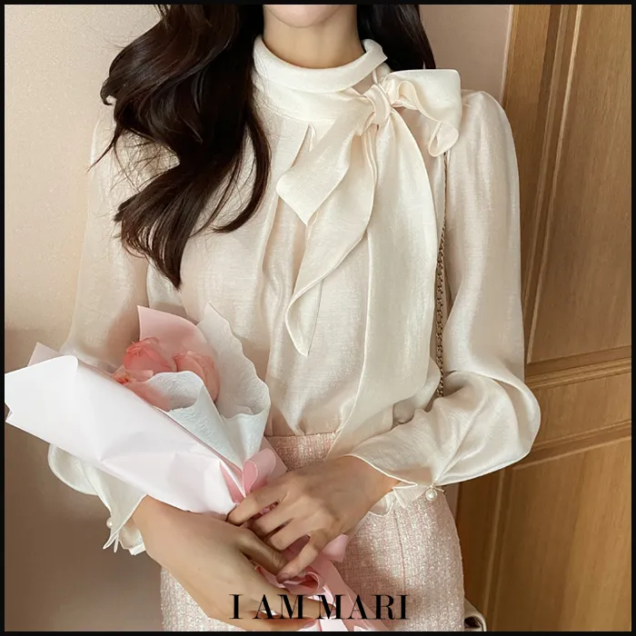 I AM MARI  |Long Sleeves Plain Office Style Elegant Style