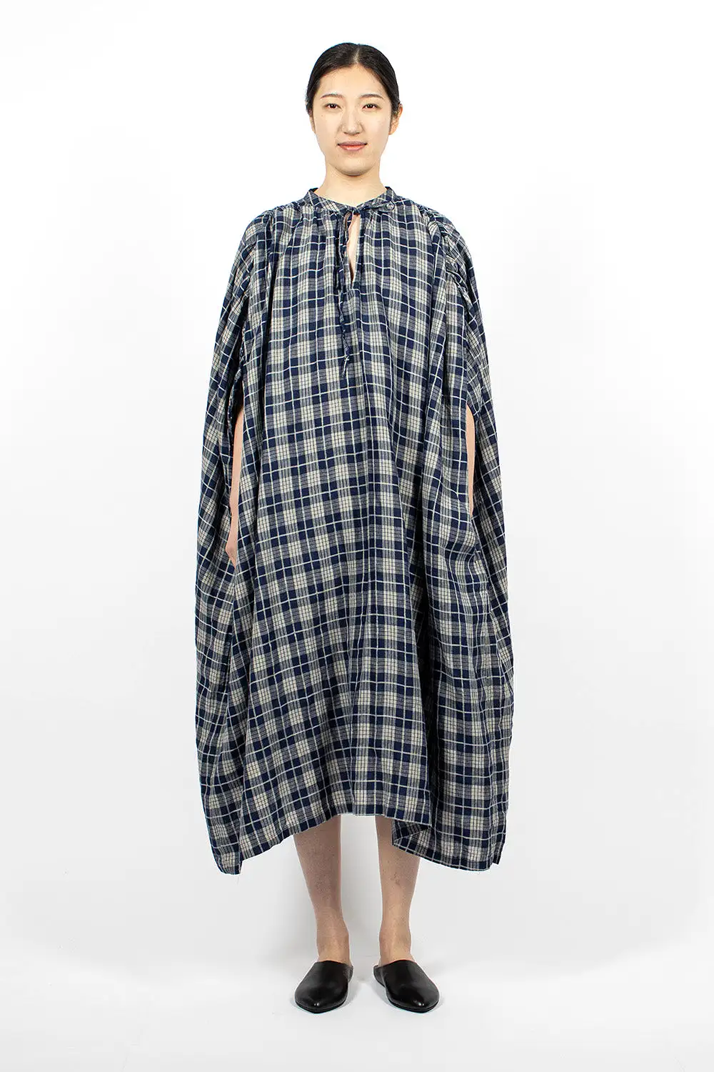 Indigo Check Dress Indigo/Natural