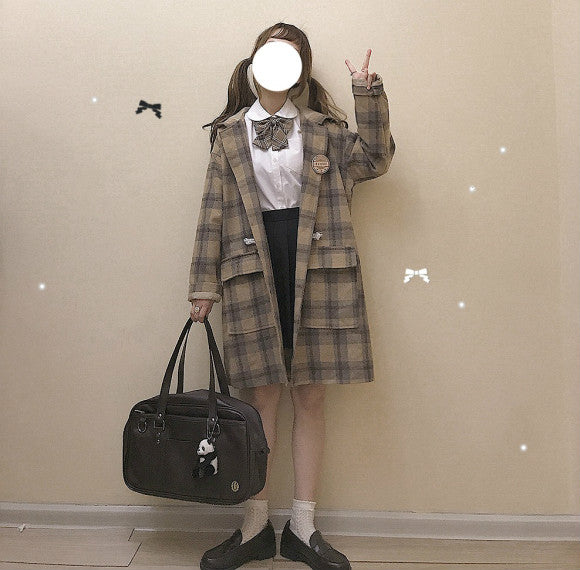 JAPANESE PLAID JACKET COAT BY24055