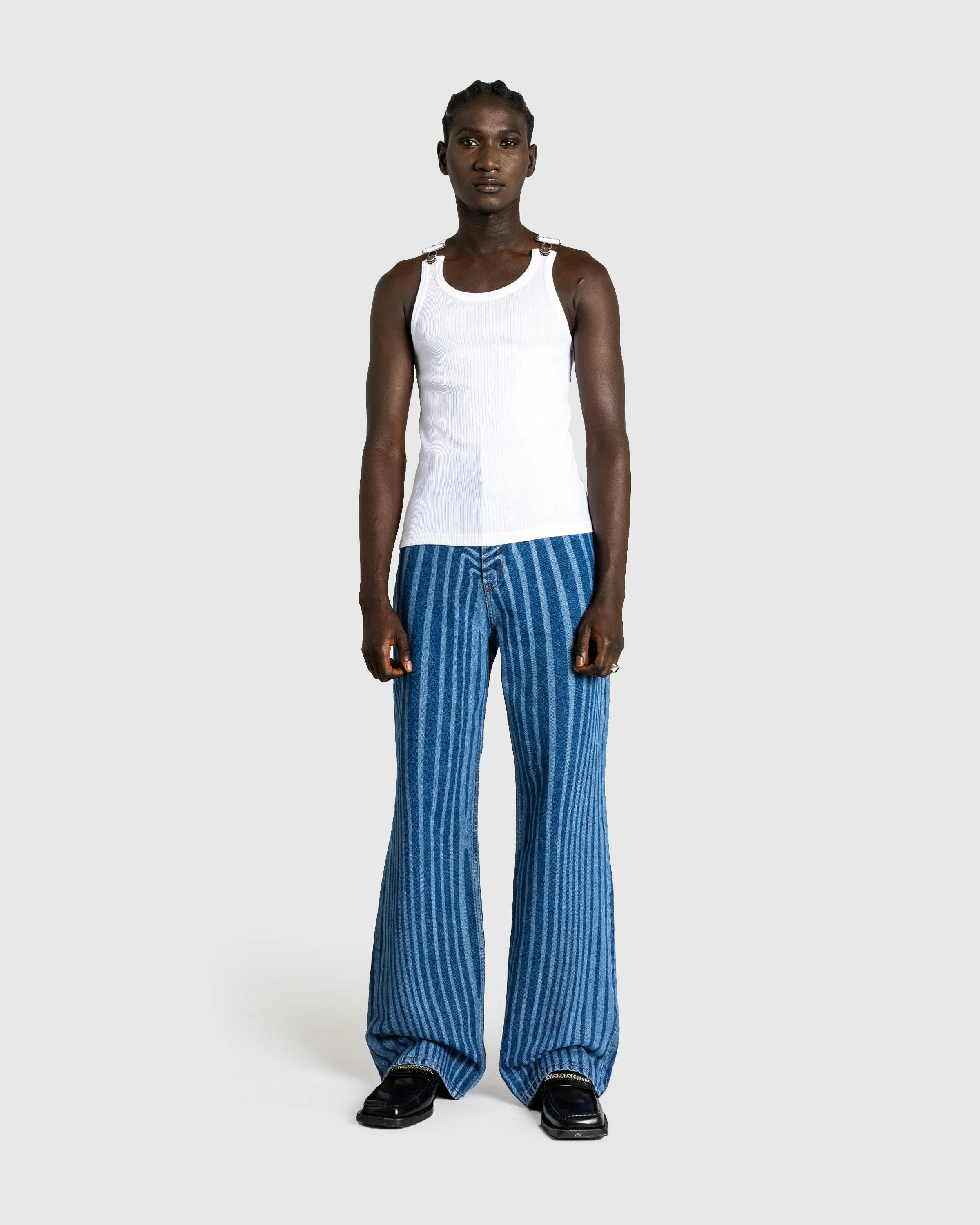 Jean Paul Gaultier – Laser Print Denim Pant Vintage Blue | Highsnobiety Shop