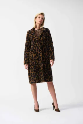 JOSEPH RIBKOFF Jacquard Animal Print Coat - Designer clothes shop | Designer brands clothes | Womens designer clothes | Designer