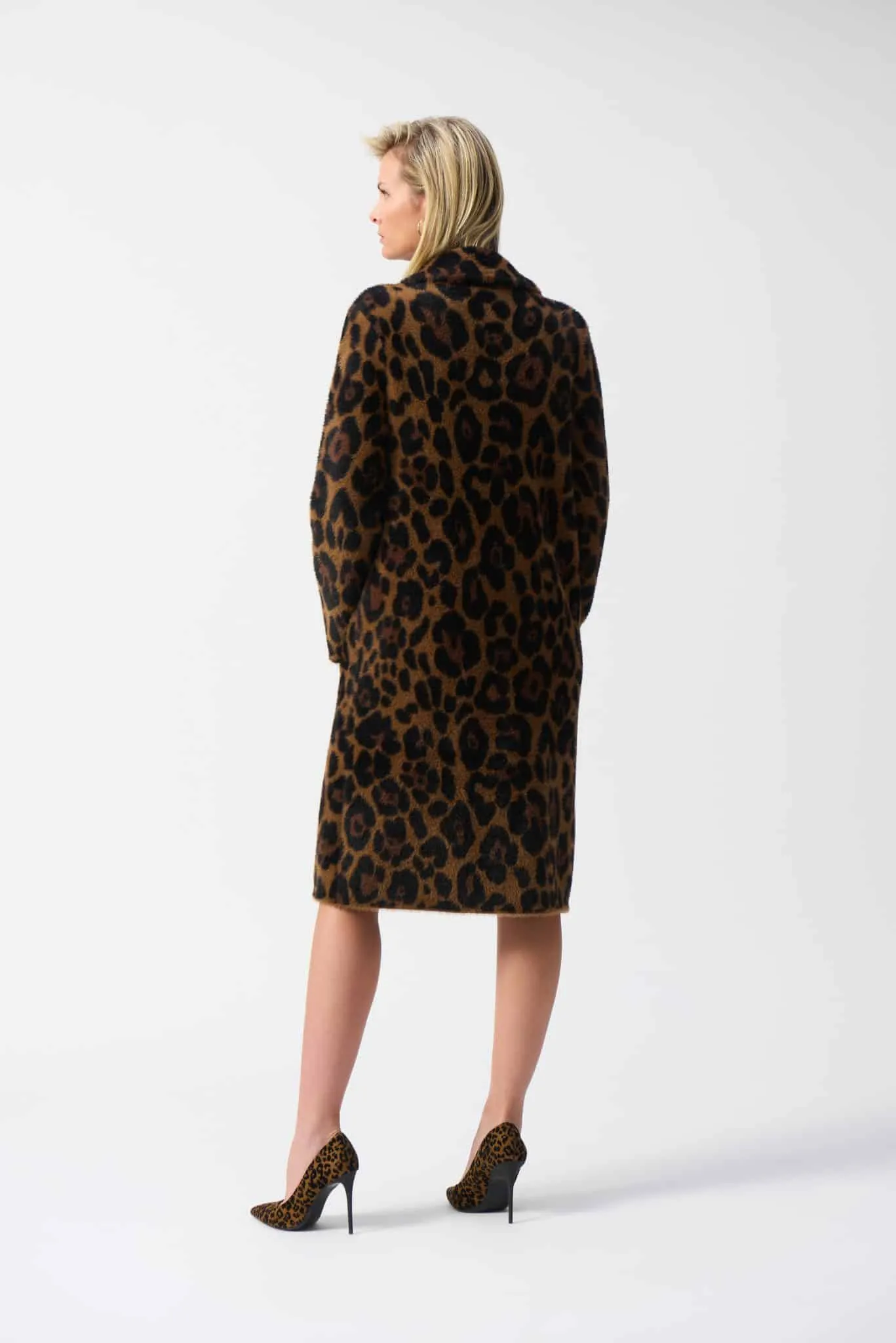 JOSEPH RIBKOFF Jacquard Animal Print Coat - Designer clothes shop | Designer brands clothes | Womens designer clothes | Designer