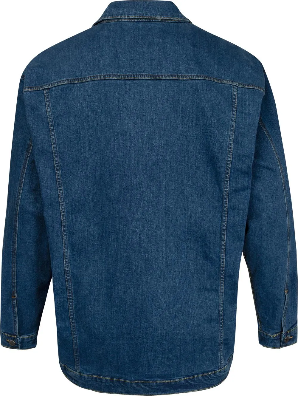 Kam Stretch Western Denim Jacket - Stonewash