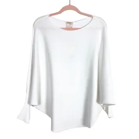 Kerisma White Ribbed Boat Neck Dolman Sleeve Ryu Sweater NWT- Size M/L