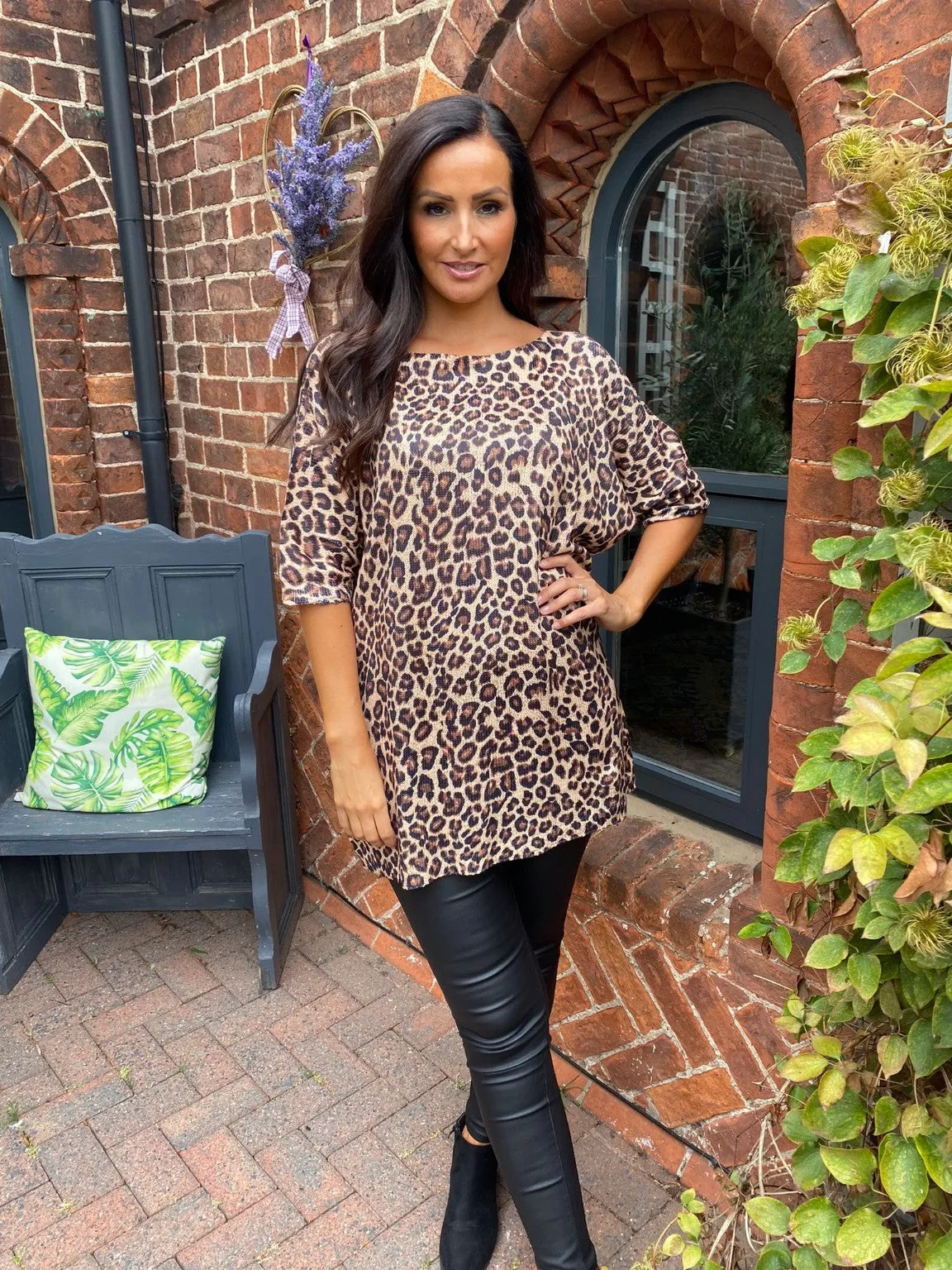 Knitted Leopard Animal Tunic Allie