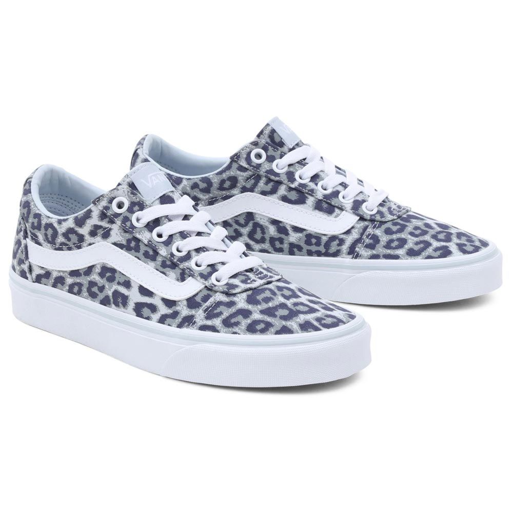 Ladies Animal Pop Blue Fog/White Vans Ward Old Skool Styling SALE