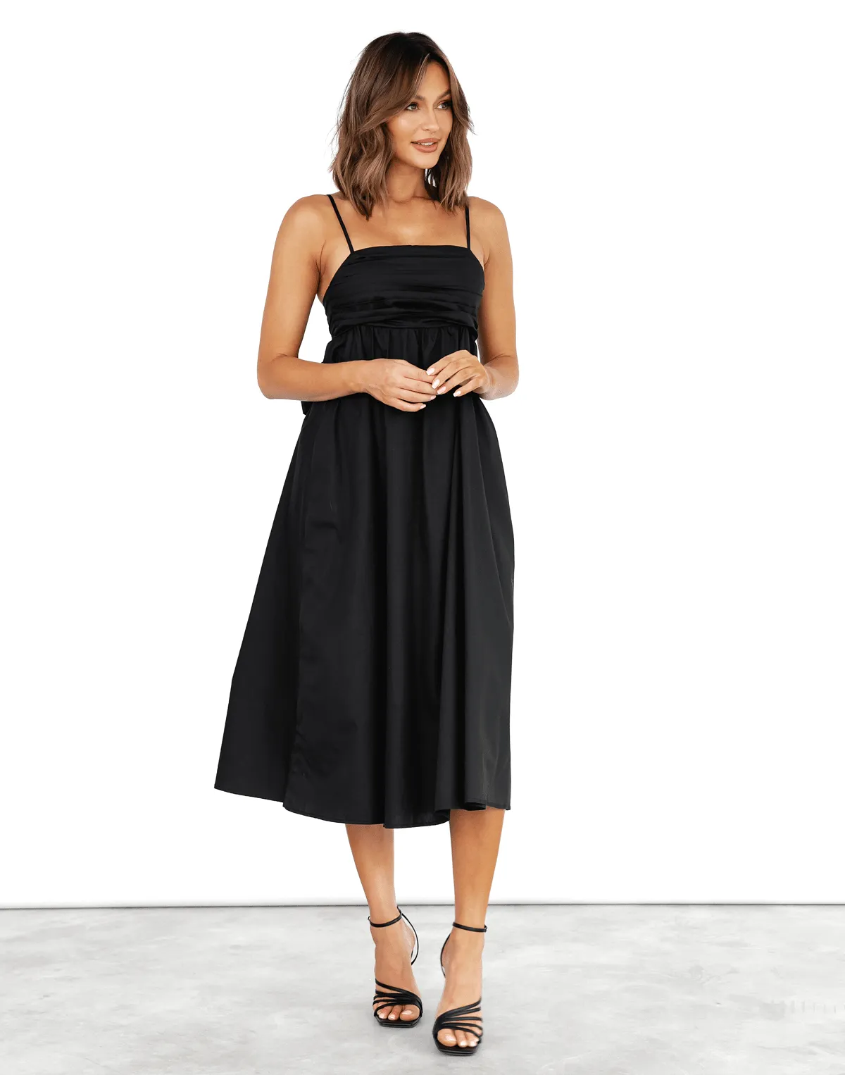 Love Lane Midi Dress (Black)