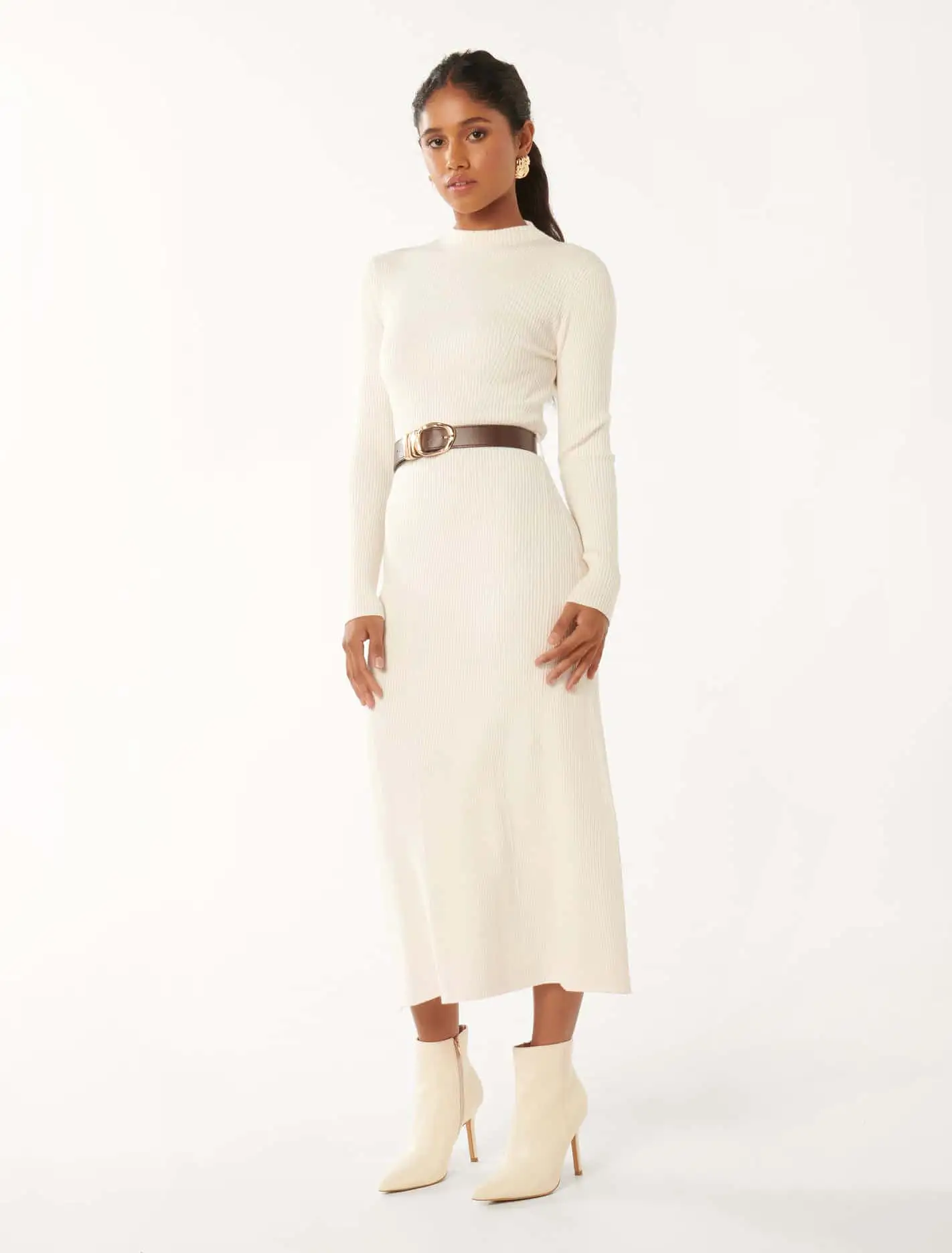 Luisa Petite Fit And Flarebelted Midi Dress