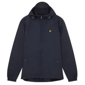 Lyle & Scott Branded Navy Blue Hooded Short Lightweight Jacket