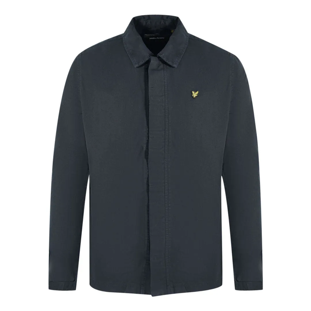 Lyle & Scott Washed Drill Black Overshirt Jacket