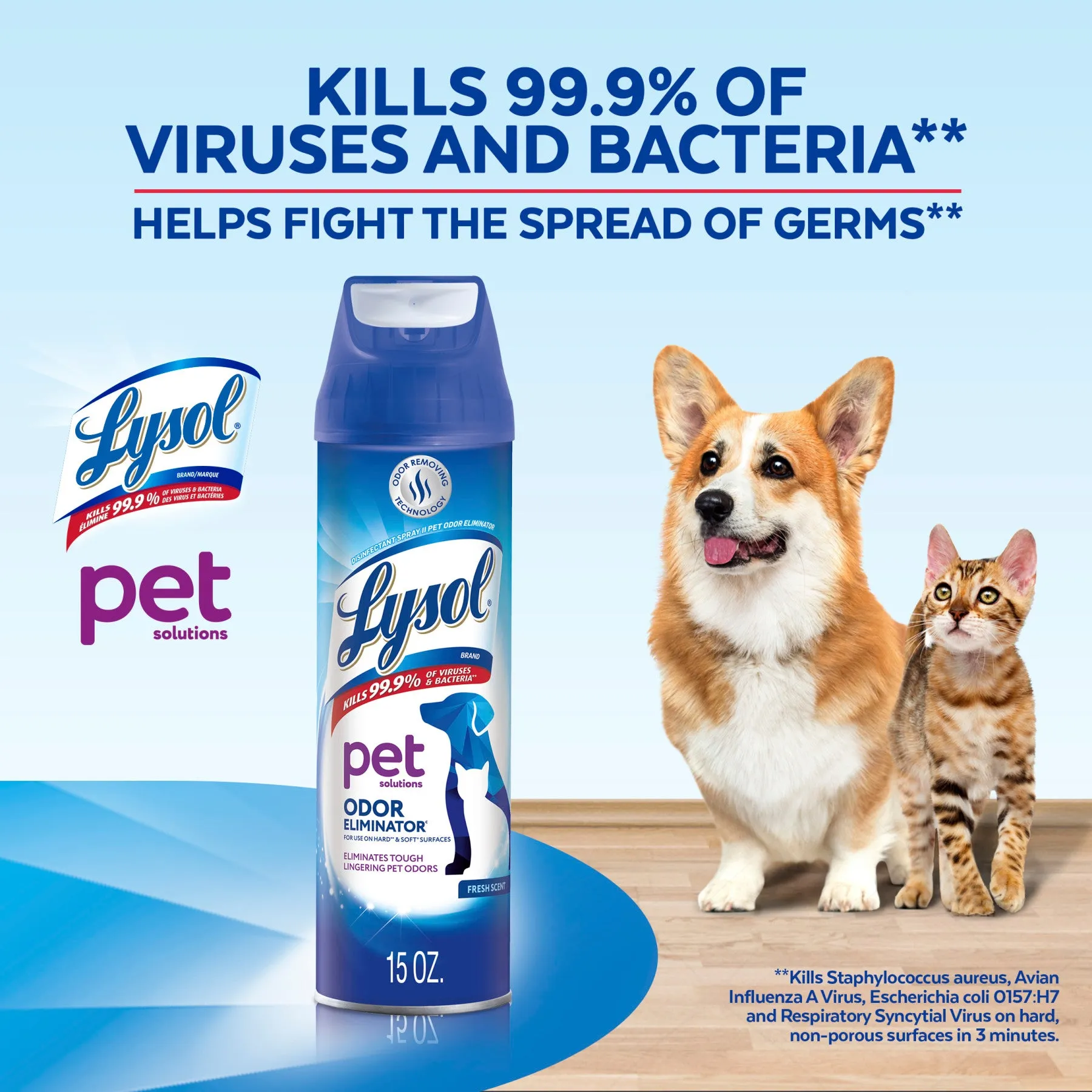 Lysol Pet Solutions Odor Eliminator Fresh Scent 15 oz