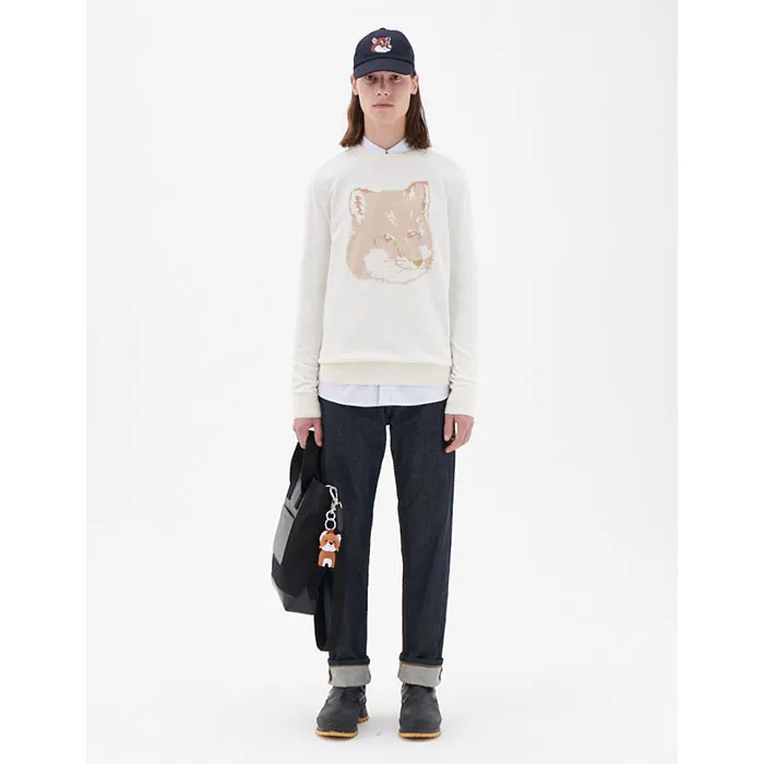 MAISON KITSUNE  |Crew Neck Unisex Wool Long Sleeves V-neck & Crew neck