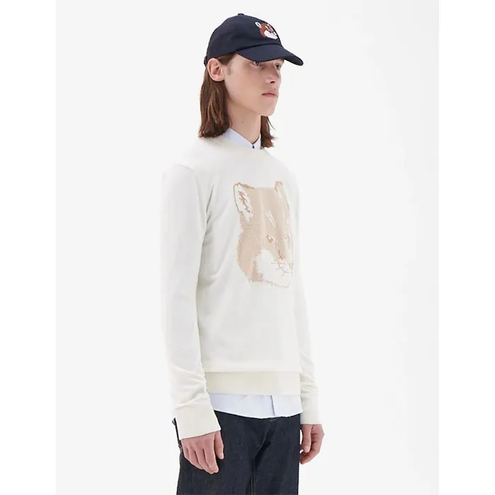 MAISON KITSUNE  |Crew Neck Unisex Wool Long Sleeves V-neck & Crew neck