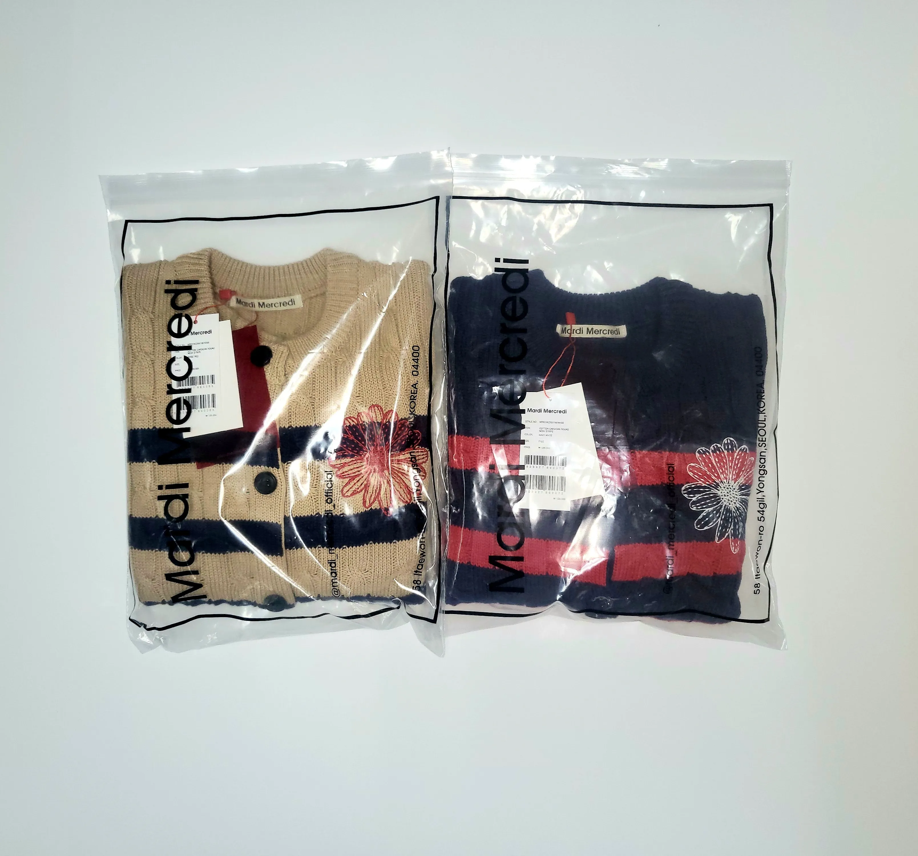 Mardi Mercredi  |Stripes Casual Style Street Style Long Sleeves Cotton Logo