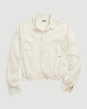 Mathieu Unlined Work Jacket Paint Splatter/Off White