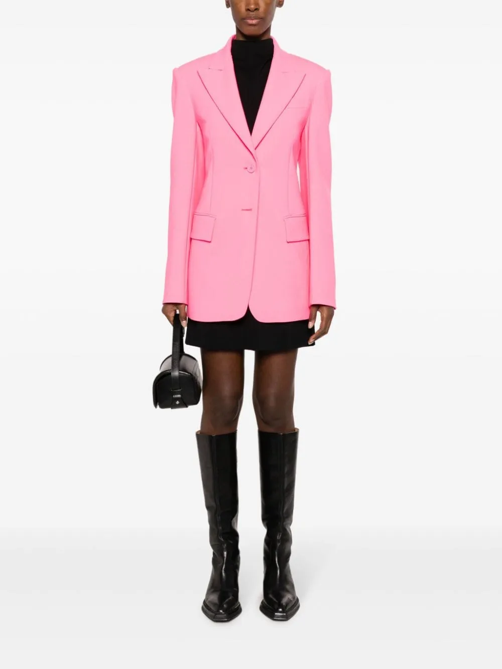 MAX MARA SPORTMAX Bubblegum Pink Wool Single-Breasted Jacket for Women