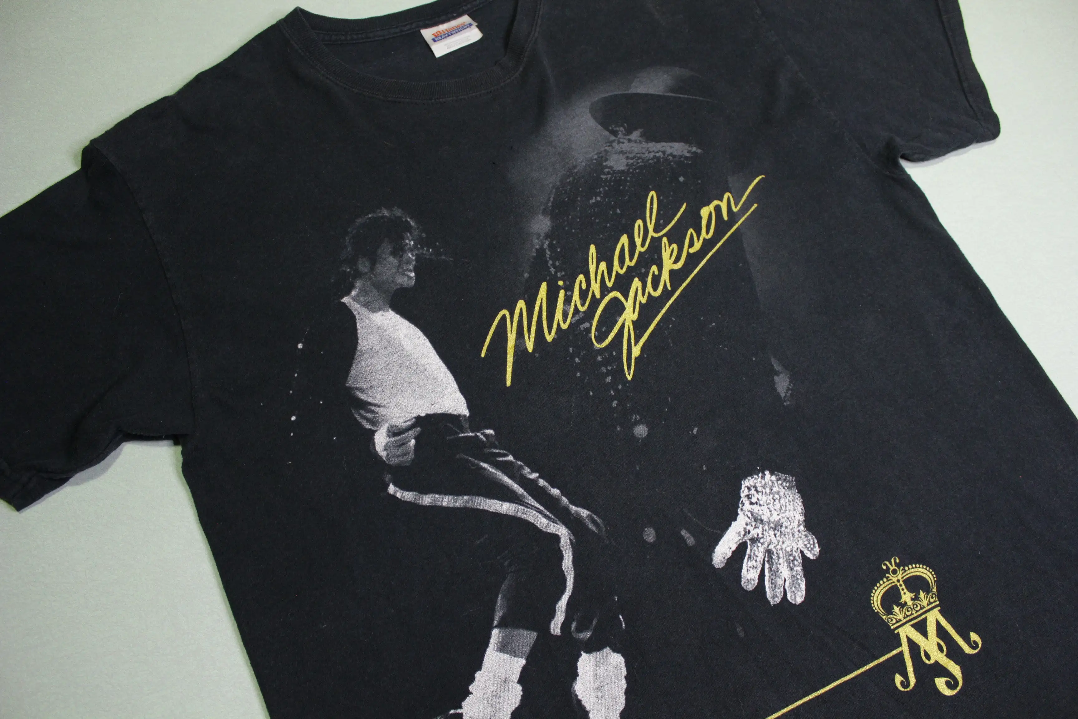 Michael Jackson King of Pop Memorial 2009 Black Hanes T-Shirt