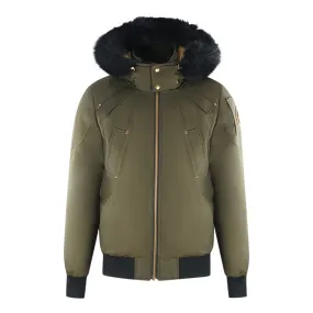 Moose Knuckles Little Rapids Army Green Bomber Down Jacket