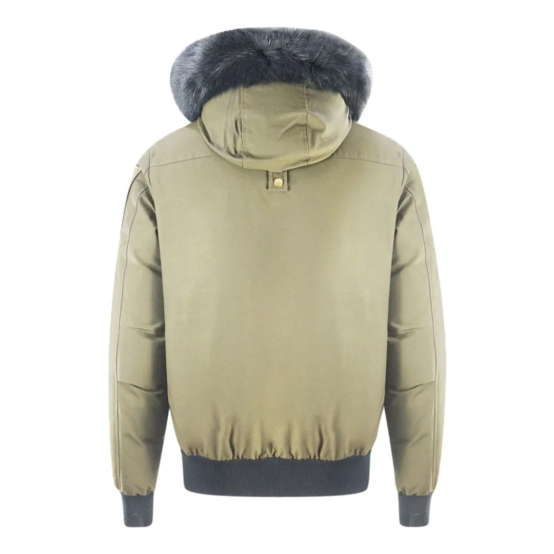 Moose Knuckles Little Rapids Army Green Bomber Down Jacket