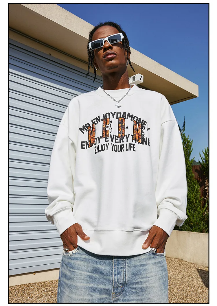 MR. ENJOY DA MONEY  |Unisex Street Style Long Sleeves Sweatshirts