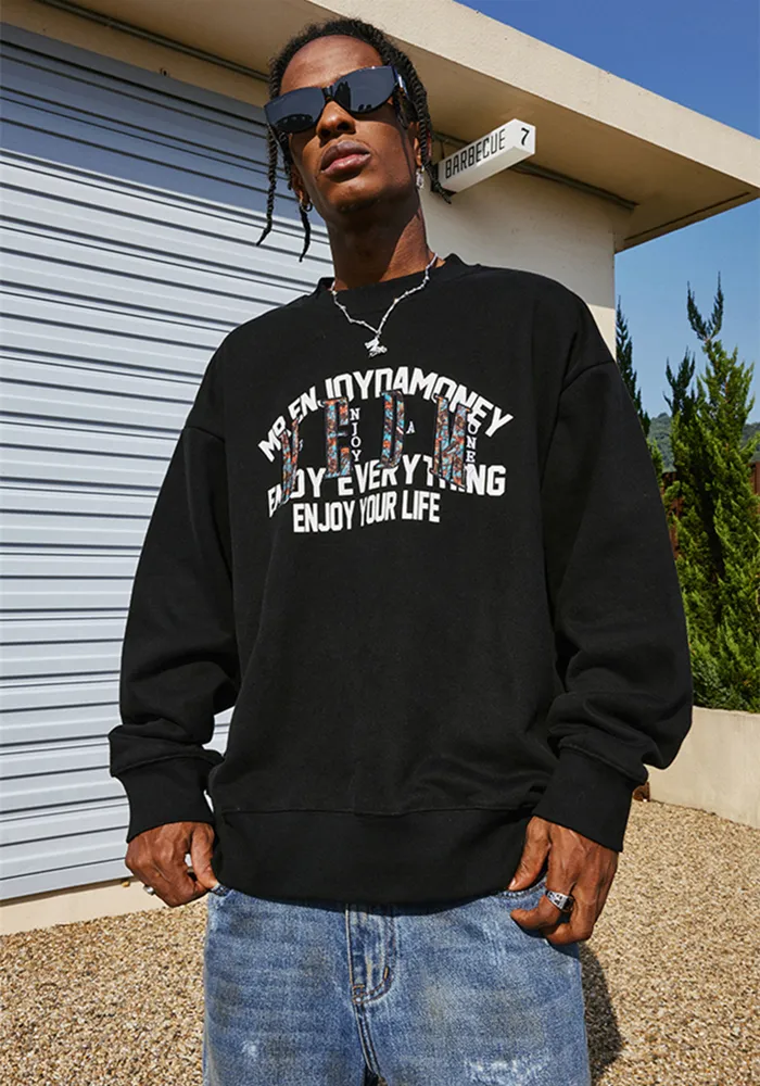 MR. ENJOY DA MONEY  |Unisex Street Style Long Sleeves Sweatshirts