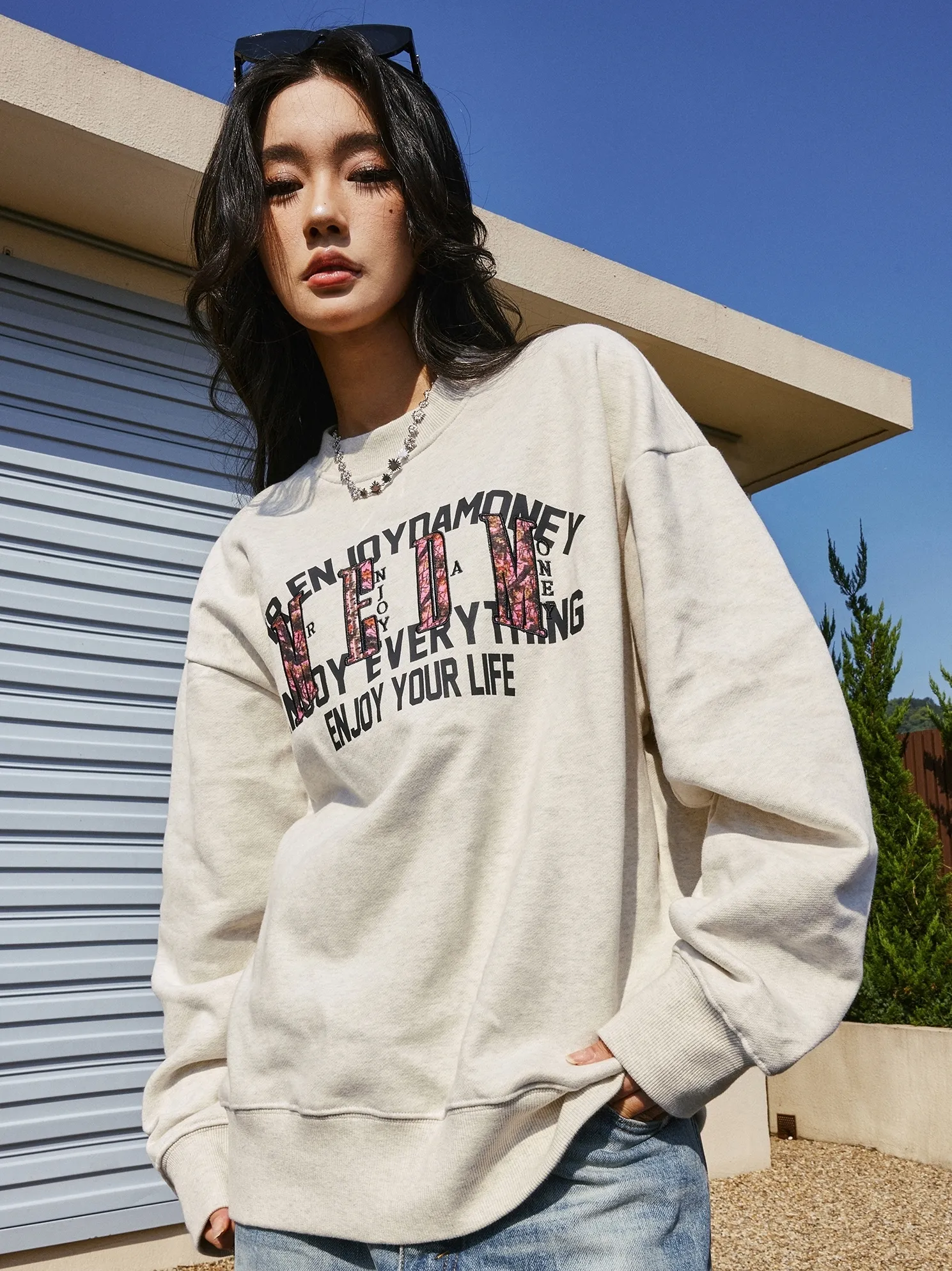 MR. ENJOY DA MONEY  |Unisex Street Style Long Sleeves Sweatshirts