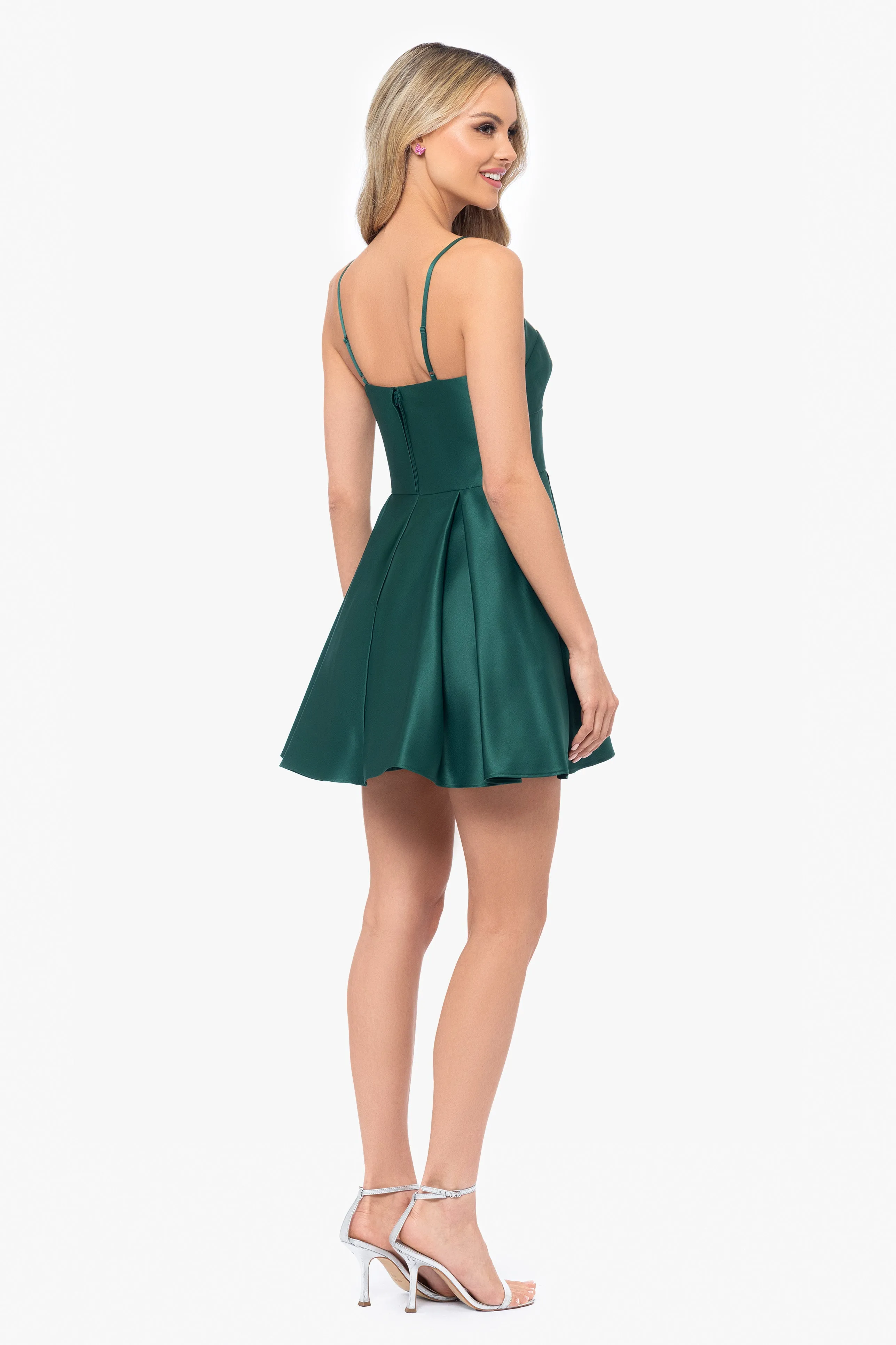 Nola Short Satin Sweetheart Party Dress