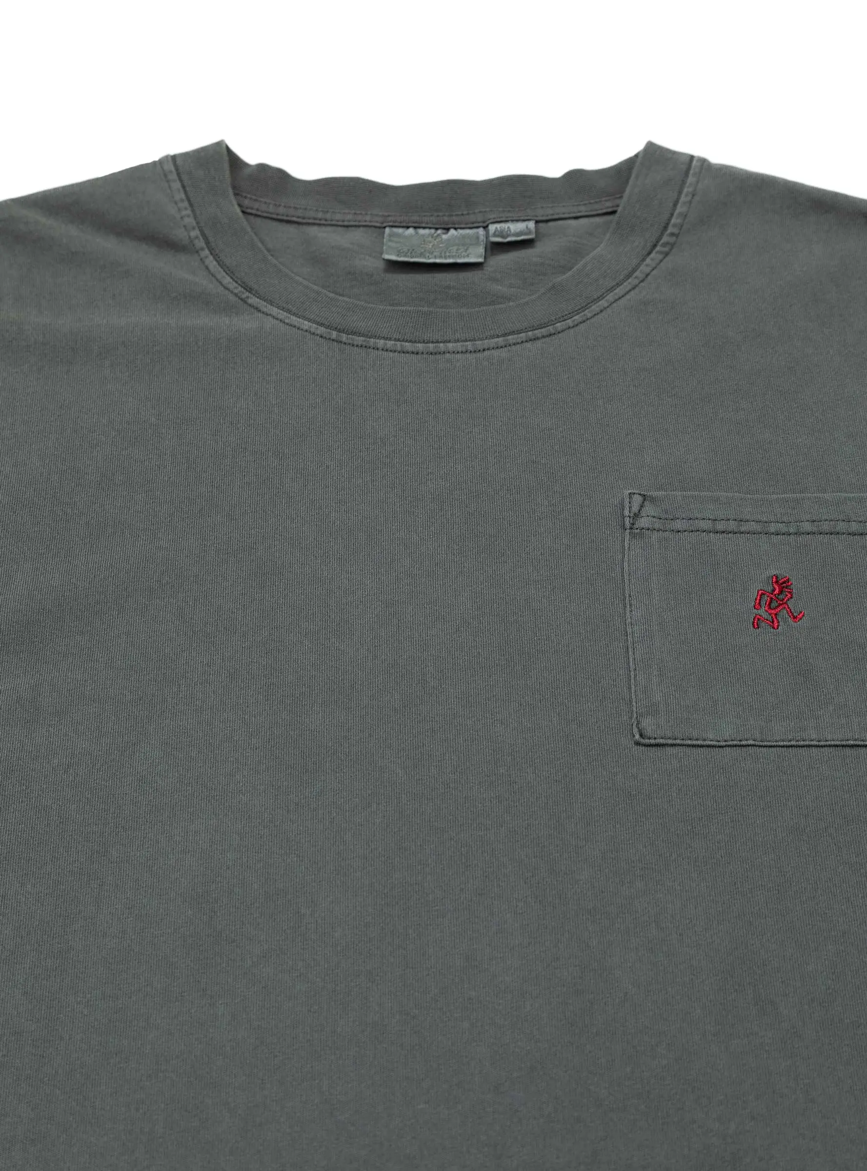 One Point Pigment Dyed T-shirt Grey