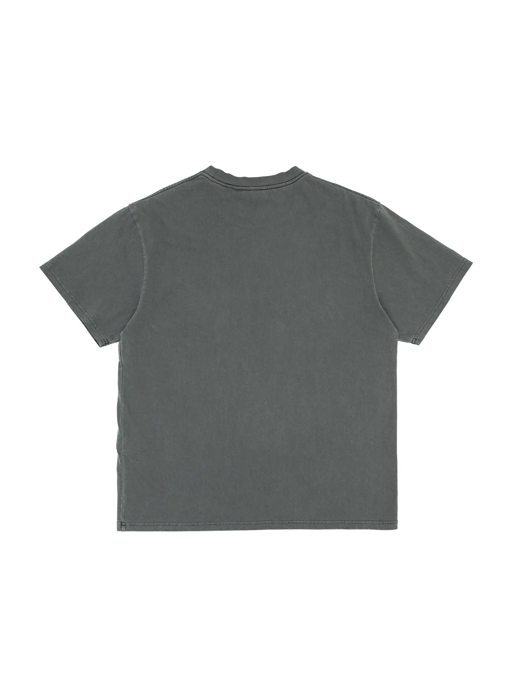 One Point Pigment Dyed T-shirt Grey