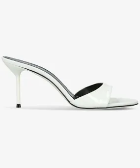 PARIS TEXAS Womens White Lidia mule 70 leather heeled sandals