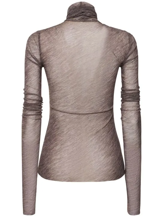 Philosophy Di Lorenzo Serafini   Stretch tulle turtleneck top 