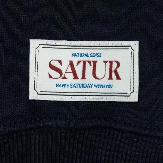 SATUR  |Unisex Street Style Long Sleeves Plain Cotton Logo