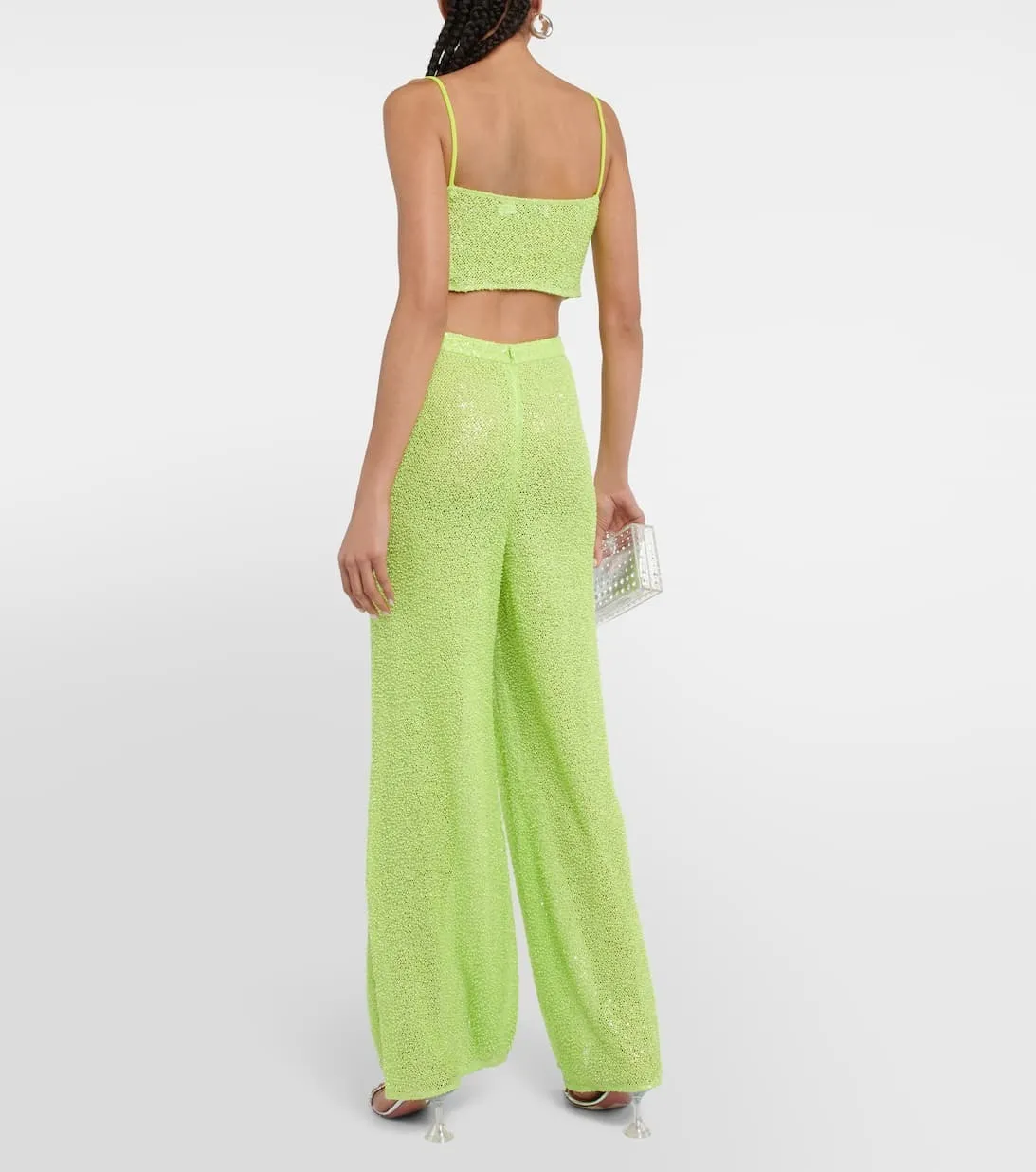 SELF PORTRAIT  |Short Sleeveless Party Style Elegant Style Glitter Co-ord