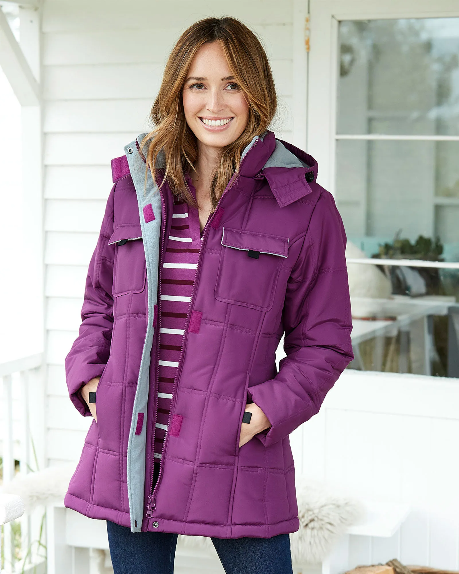 Short Padded Hooded Coat