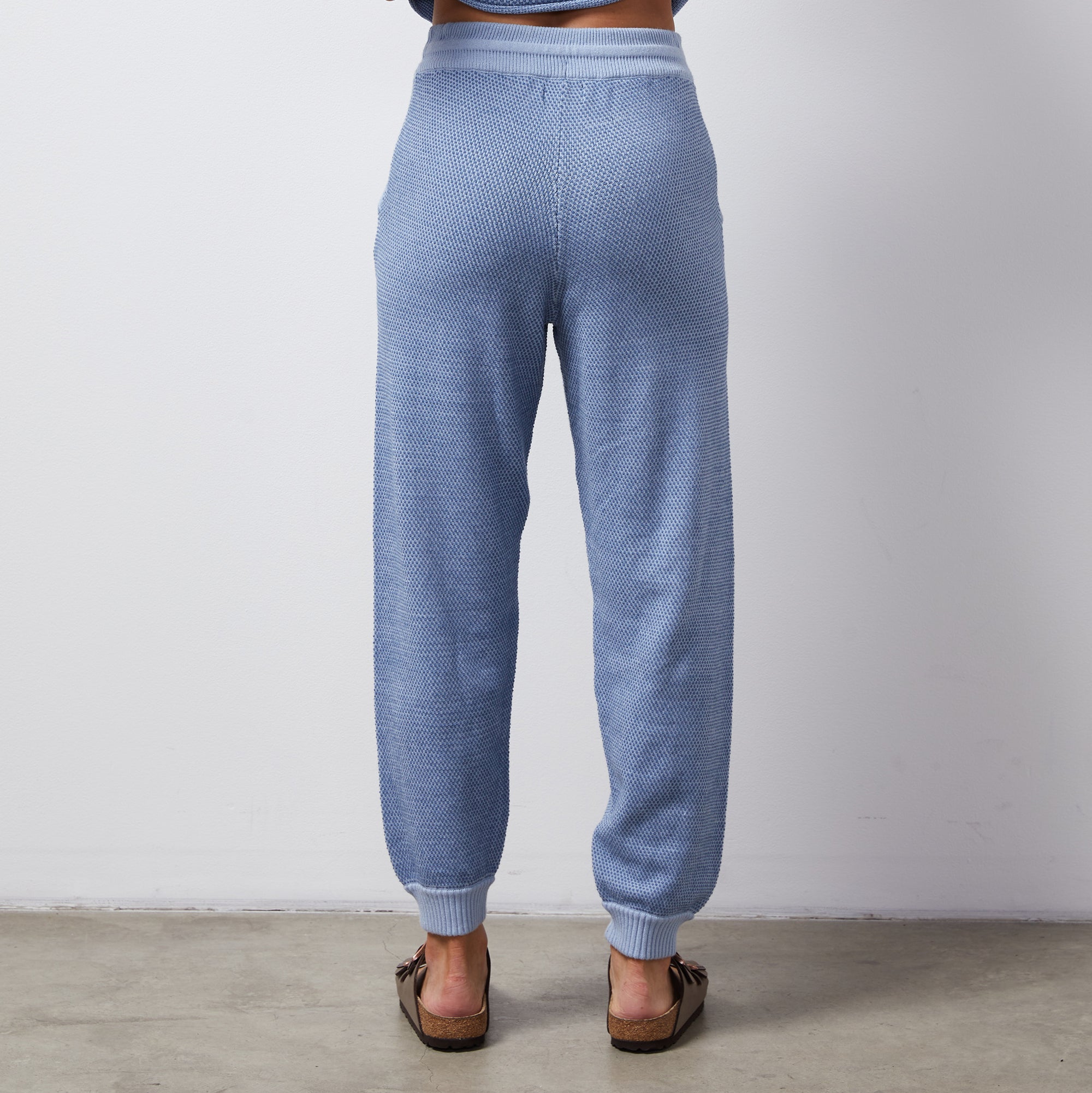 Soft Knit Textured Cuffed Jogger