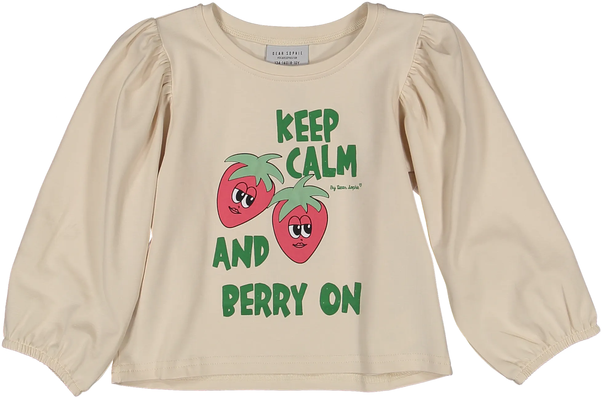 STRAWBERRY ECRU / PUFF SLEEVE T-SHIRT