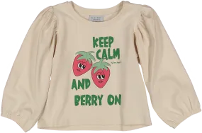 STRAWBERRY ECRU / PUFF SLEEVE T-SHIRT