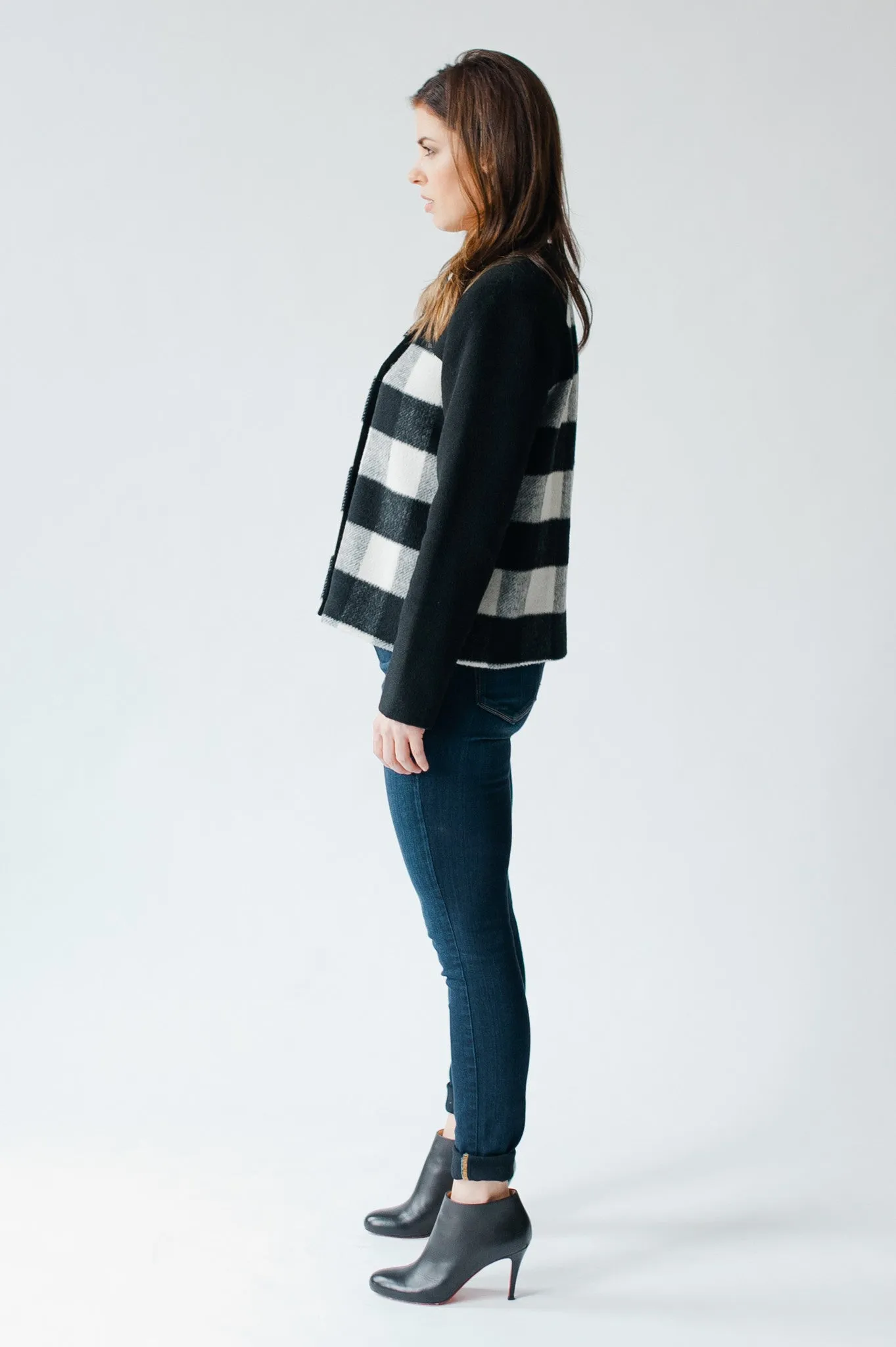 Studio Check Jacket - Black and White Buffalo Plaid