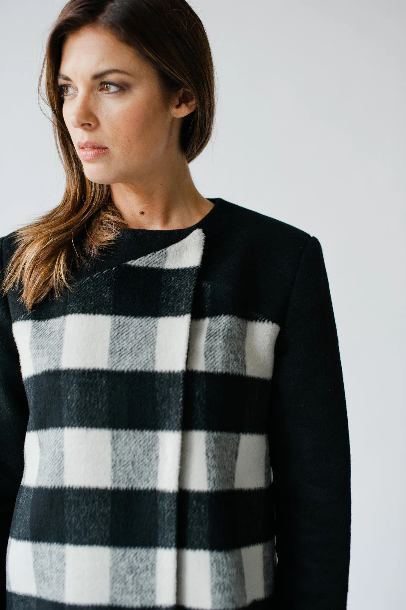 Studio Check Jacket - Black and White Buffalo Plaid