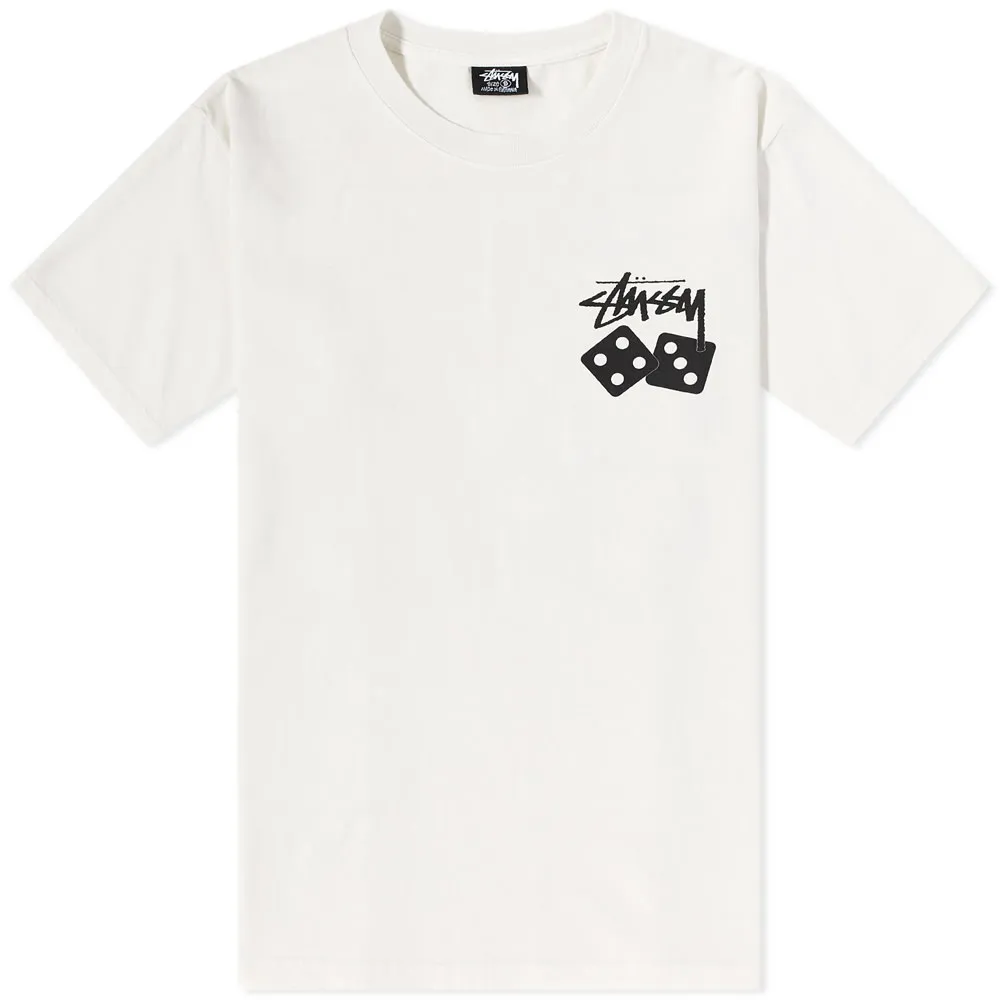 Stussy Dice Pigment Dyed T-ShirtNatural