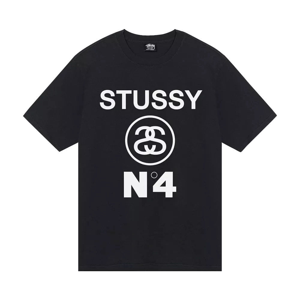 Stussy No. 4 Pigment Dyed Tee 'Black'