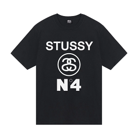 Stussy No. 4 Pigment Dyed Tee 'Black'