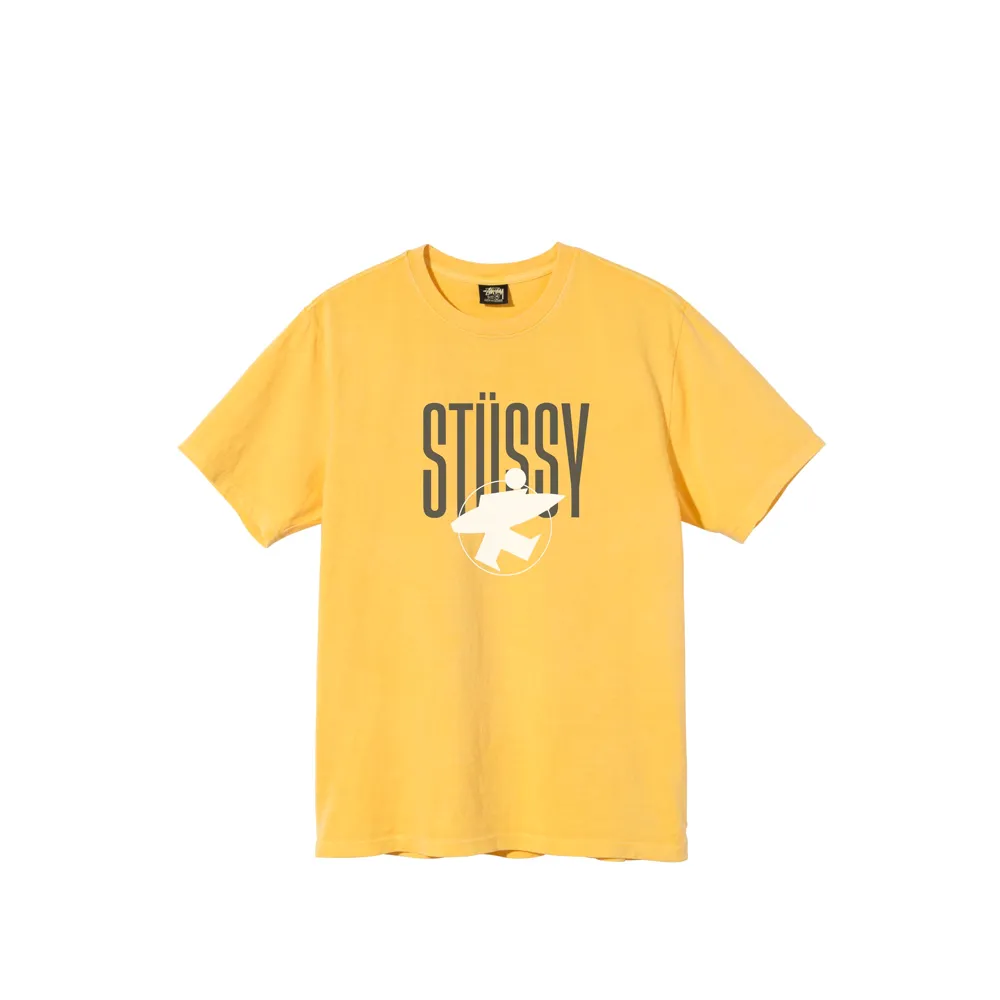 Stussy Surfman Pigment Dyed Tee Yellow 1904674