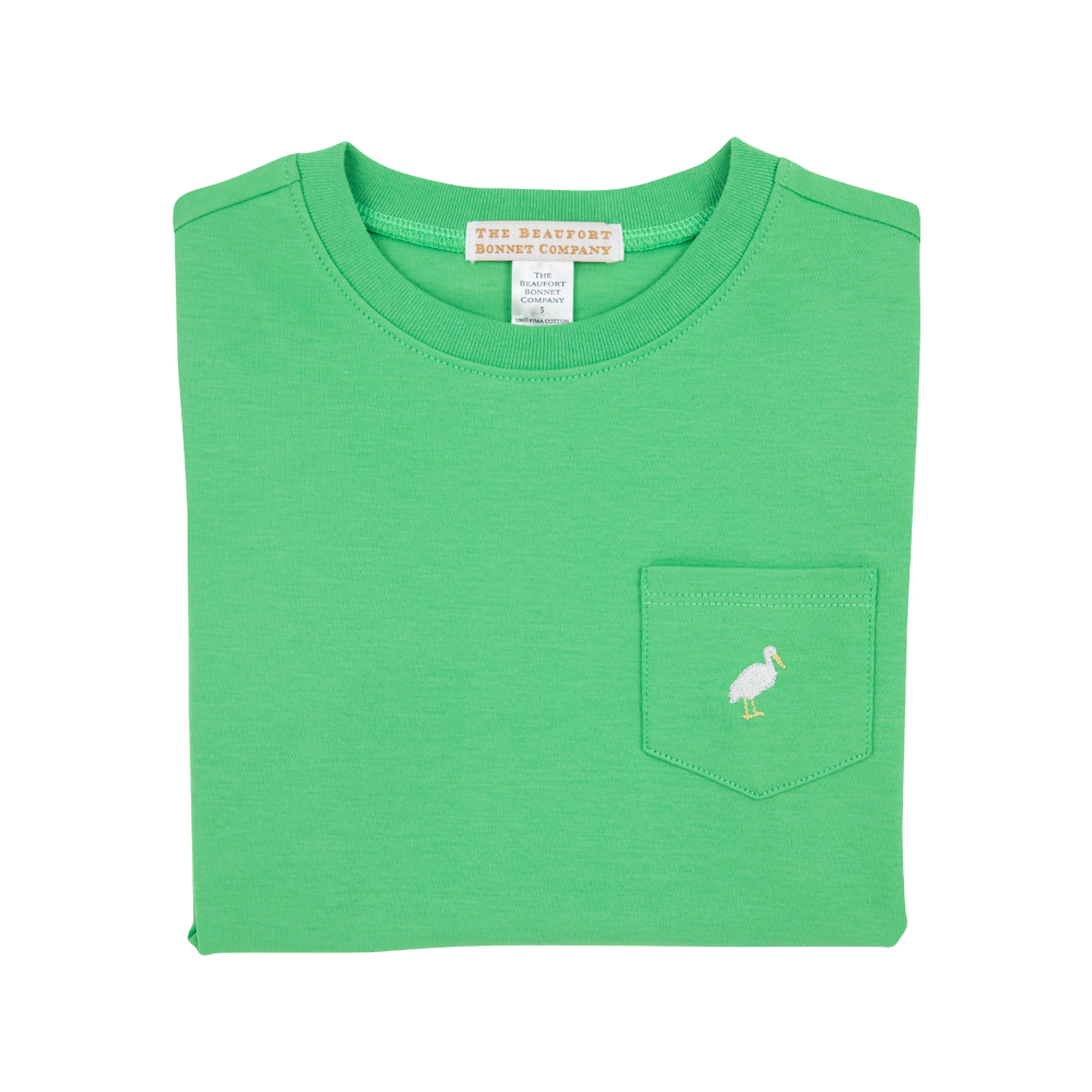 The Beaufort Bonnet Company - Grafton Green Carter Crewneck - Pocket and Stork