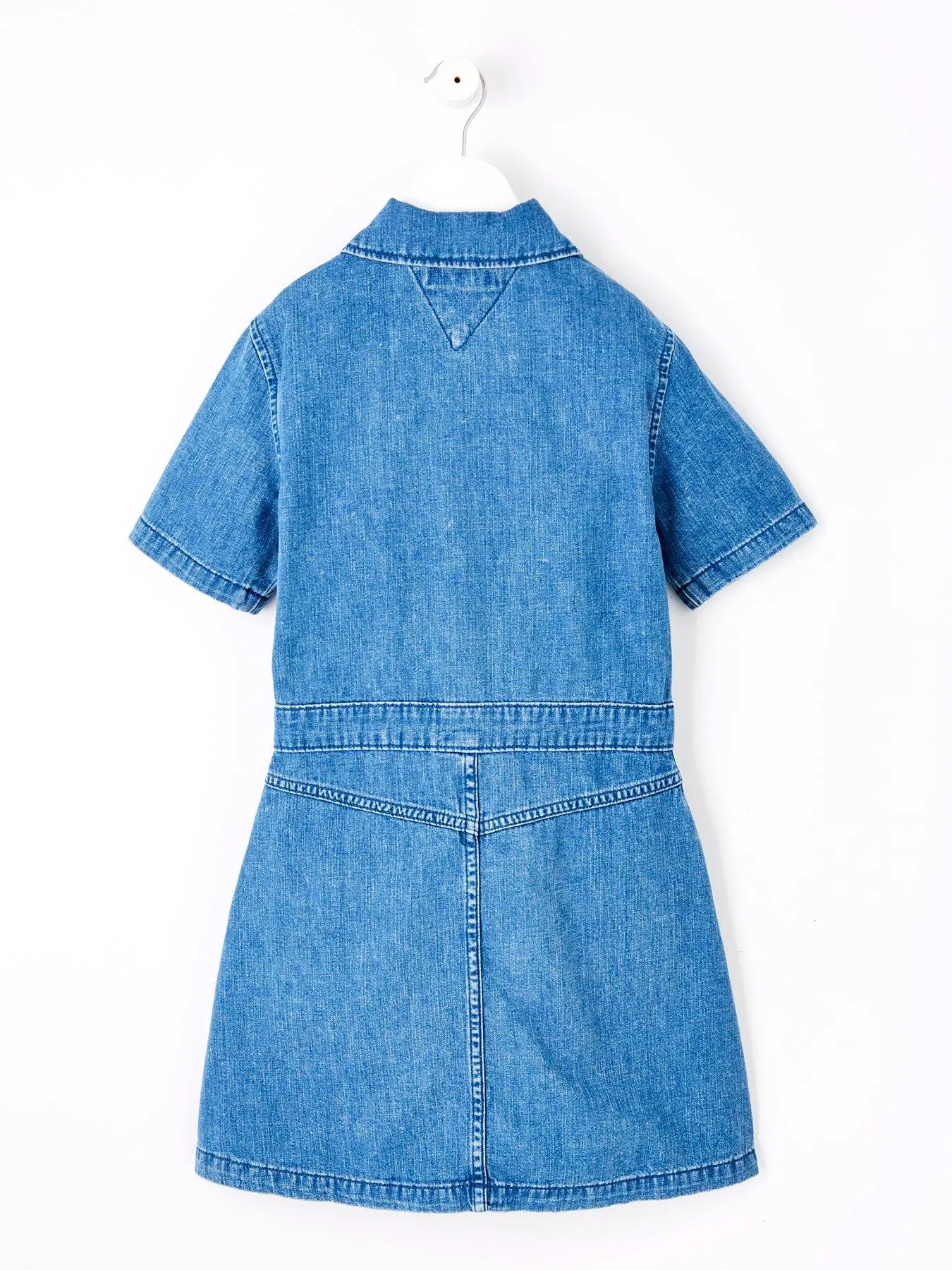 Tommy Hilfiger Girls Denim Dress Mid Blue - Blue