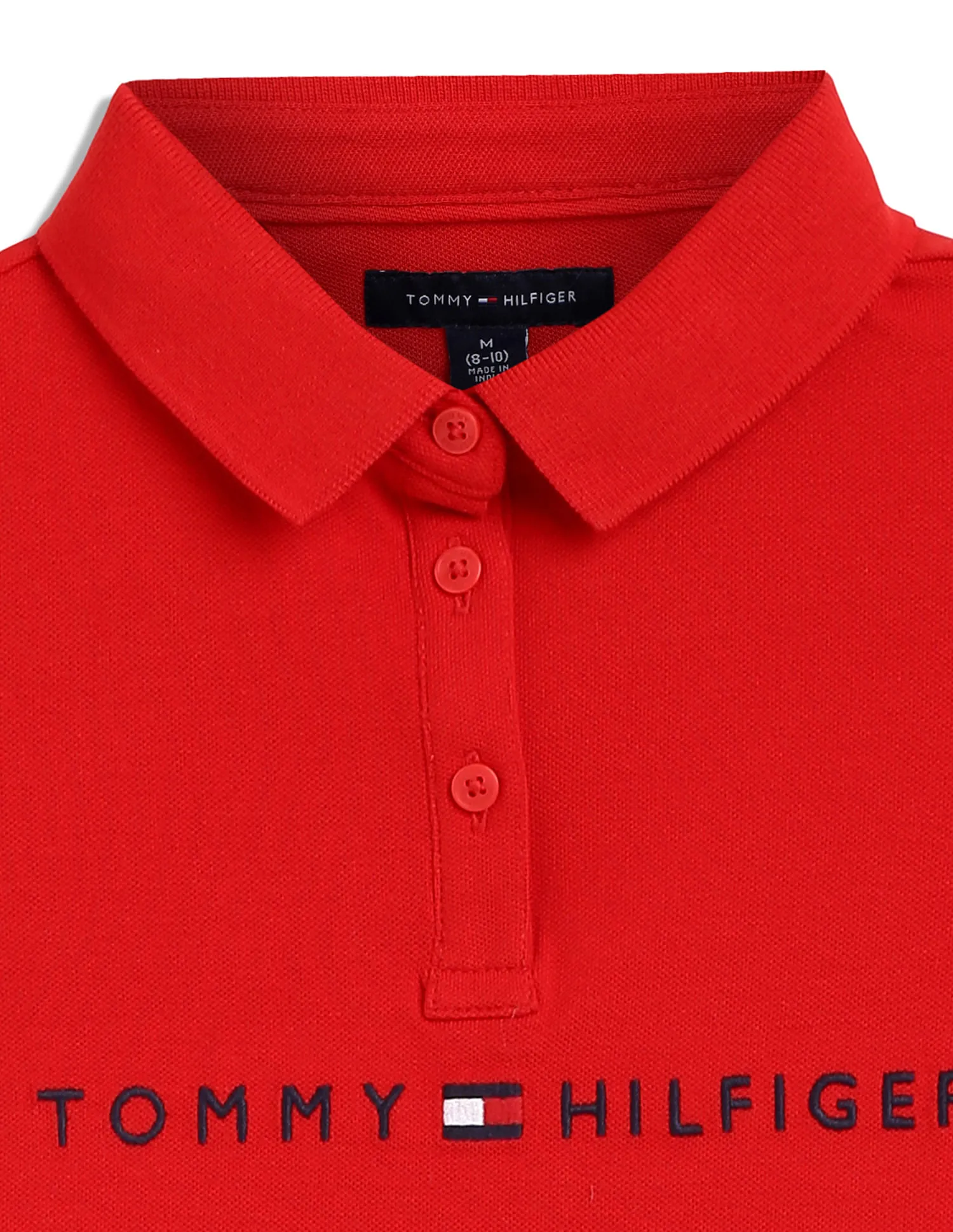 Tommy Hilfiger Kids Girls Corporate Logo Polo Dress