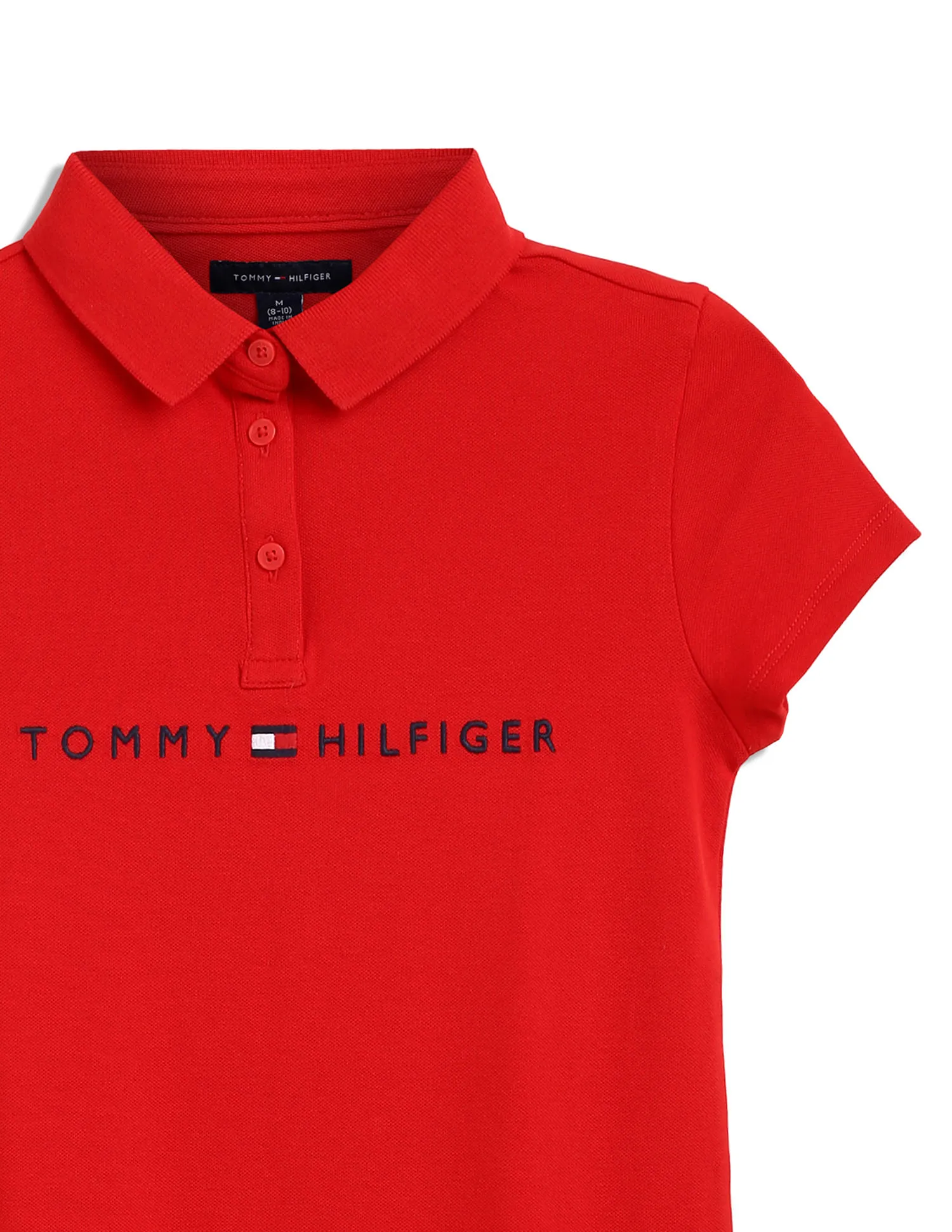 Tommy Hilfiger Kids Girls Corporate Logo Polo Dress