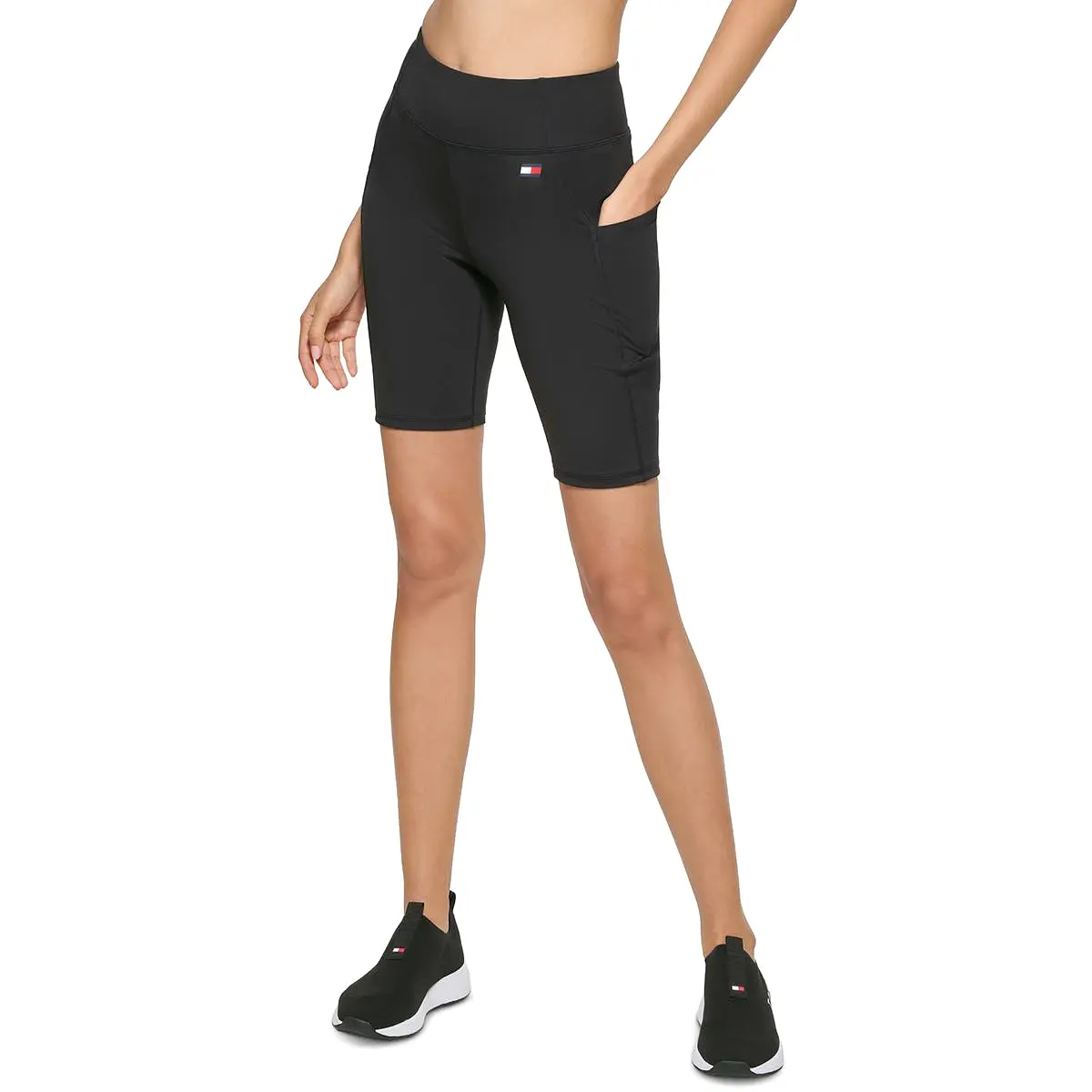 Tommy Hilfiger Sport Womens High Rise Compression Bike Short