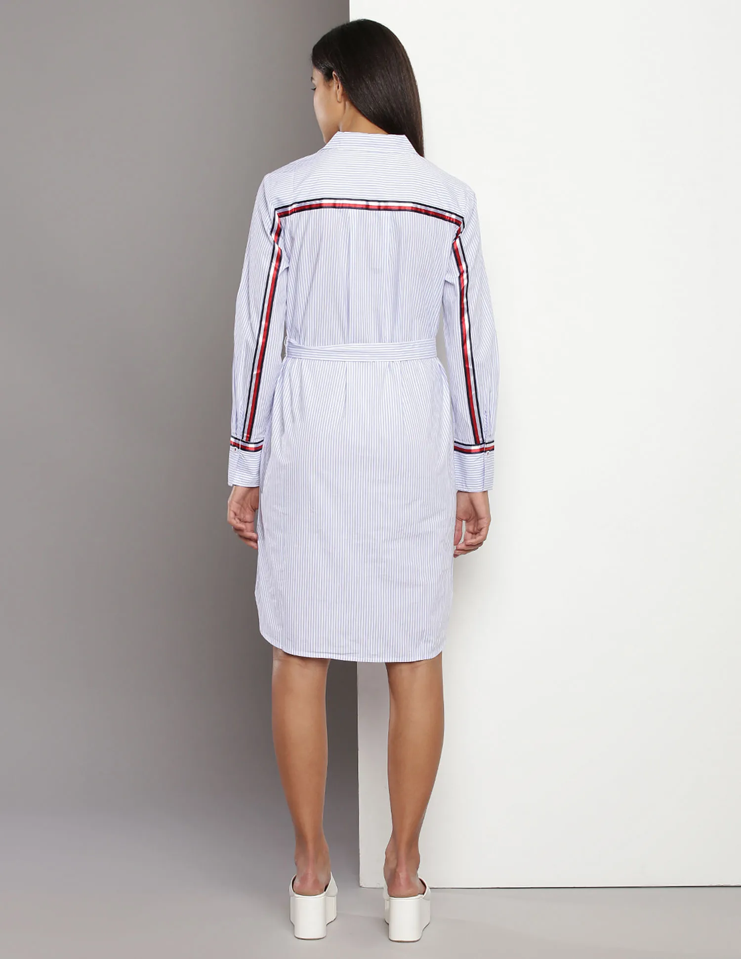 Tommy Hilfiger Vertical Stripe Shirt Dress