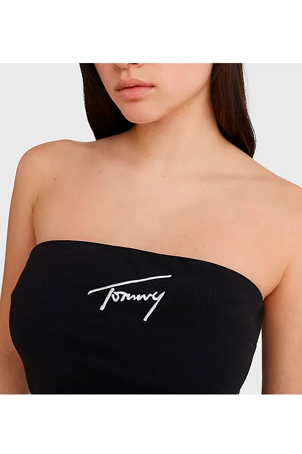 Tommy Hilfiger Women Bodycon Dress Embroidery Logo Black